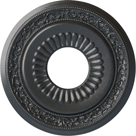 Ekena Millwork Lauren Ceiling Medallion (Fits Canopies up to 6 1/4"), 20 5/8"OD x 6 1/4"ID x 1 3/8"P, Pewter CM20LNPES